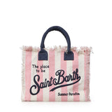 Borsa Vanity regular in canvas a righe VANI001 02626L MC2 SAINT BARTH 