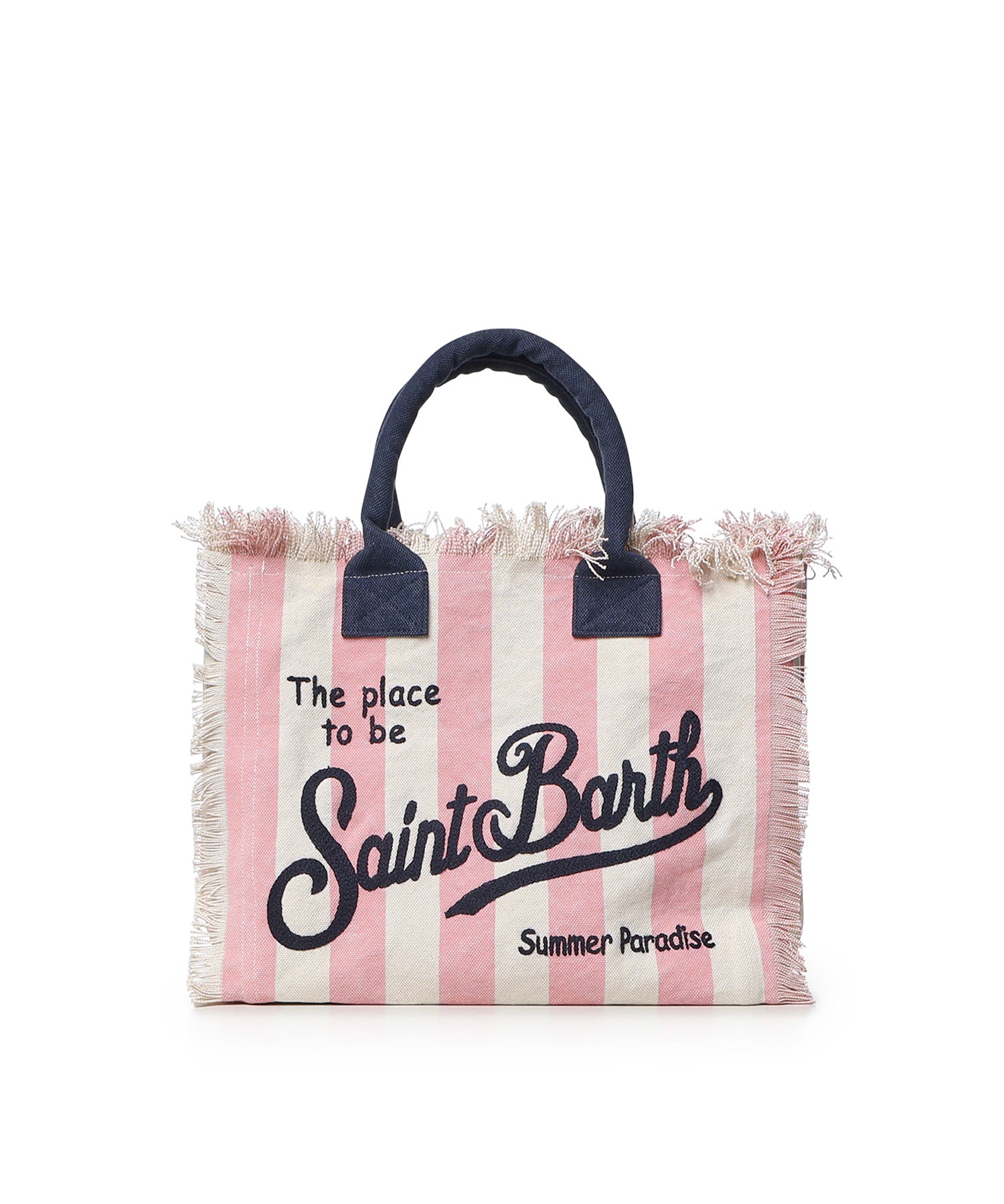 Borsa Vanity regular in canvas a righe VANI001 02626L MC2 SAINT BARTH 