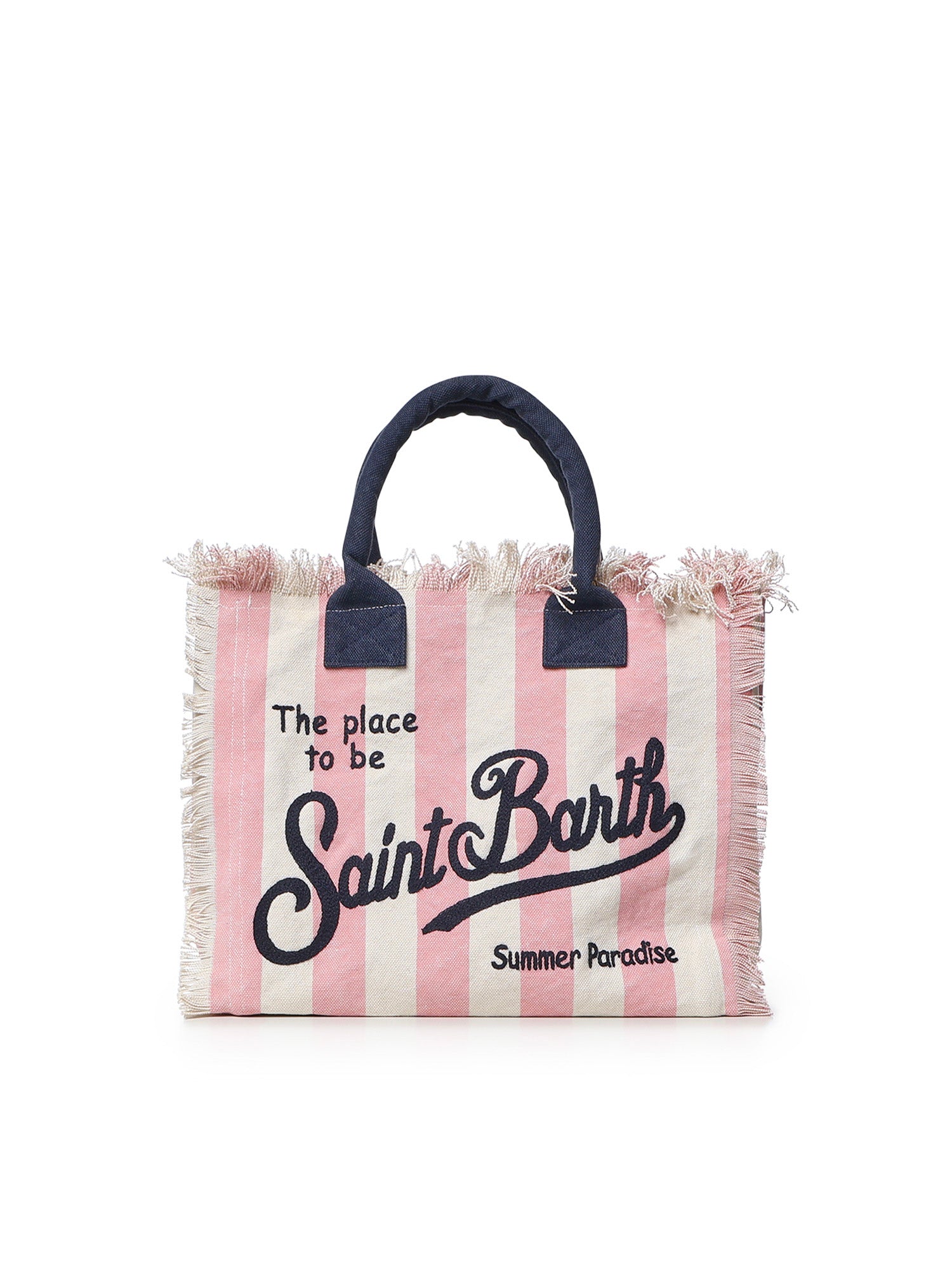 Borsa Vanity regular in canvas a righe VANI001 02626L MC2 SAINT BARTH 
