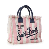 Borsa Vanity regular in canvas a righe VANI001 02626L MC2 SAINT BARTH 