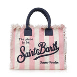 Borsa Vanity regular in canvas a righe VANI001 02626L MC2 SAINT BARTH 