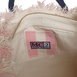 Borsa Vanity regular in canvas a righe VANI001 02626L MC2 SAINT BARTH 