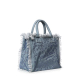 Borsa Vanity in canvas animalier con strass VANI001 08747L MC2 SAINT BARTH 