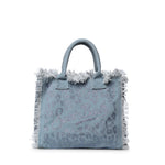 Borsa Vanity in canvas animalier con strass VANI001 08747L MC2 SAINT BARTH 
