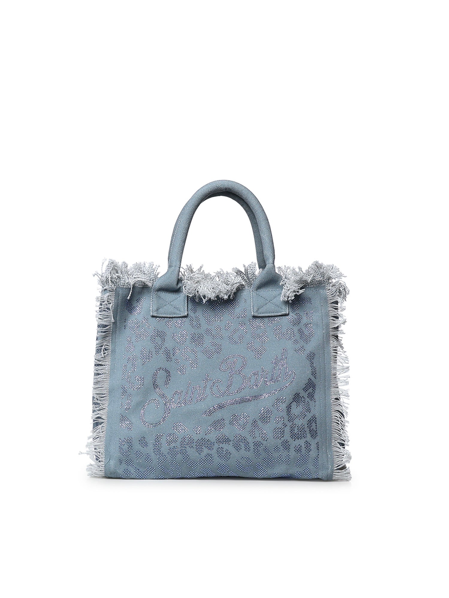 Borsa Vanity in canvas animalier con strass VANI001 08747L MC2 SAINT BARTH 