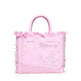 Borsa Vanity in canvas animalier con strass VANI001 08749L MC2 SAINT BARTH 