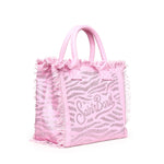 Borsa Vanity in canvas animalier con strass VANI001 08749L MC2 SAINT BARTH 