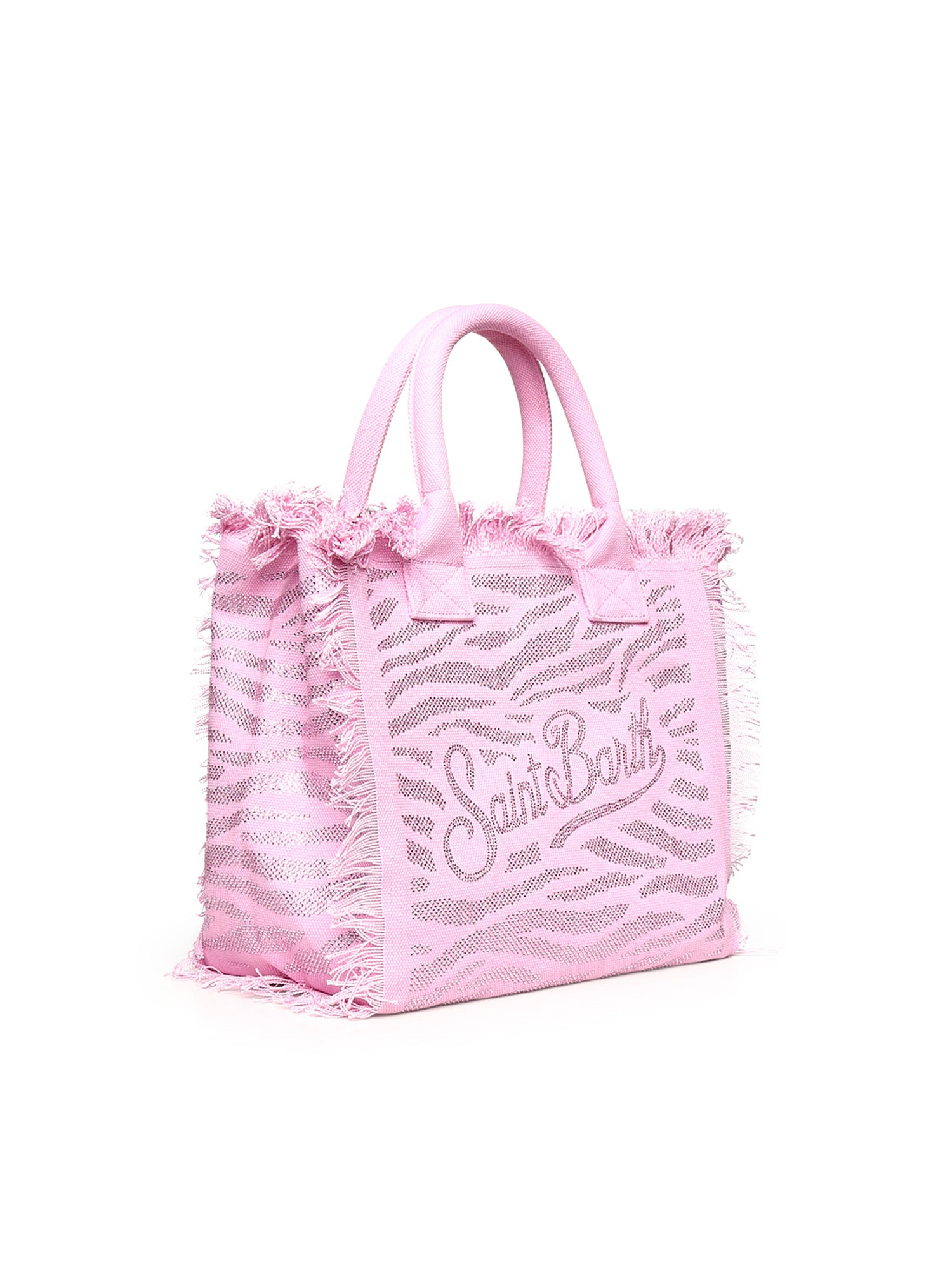 Borsa Vanity in canvas animalier con strass VANI001 08749L MC2 SAINT BARTH 