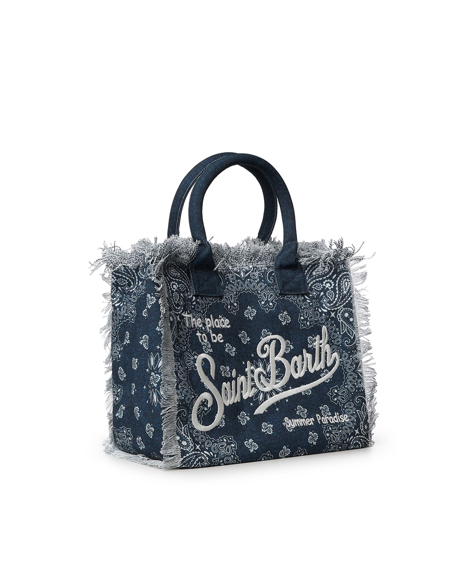 Borsa Vanity regular in canvas con stampa bandana<BR/> VANI001 09488L MC2 SAINT BARTH 