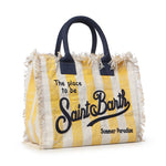 Borsa Vanity in canvas a righe VANI001 09510L MC2 SAINT BARTH 