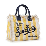 Borsa Vanity in canvas a righe VANI001 09510L MC2 SAINT BARTH 