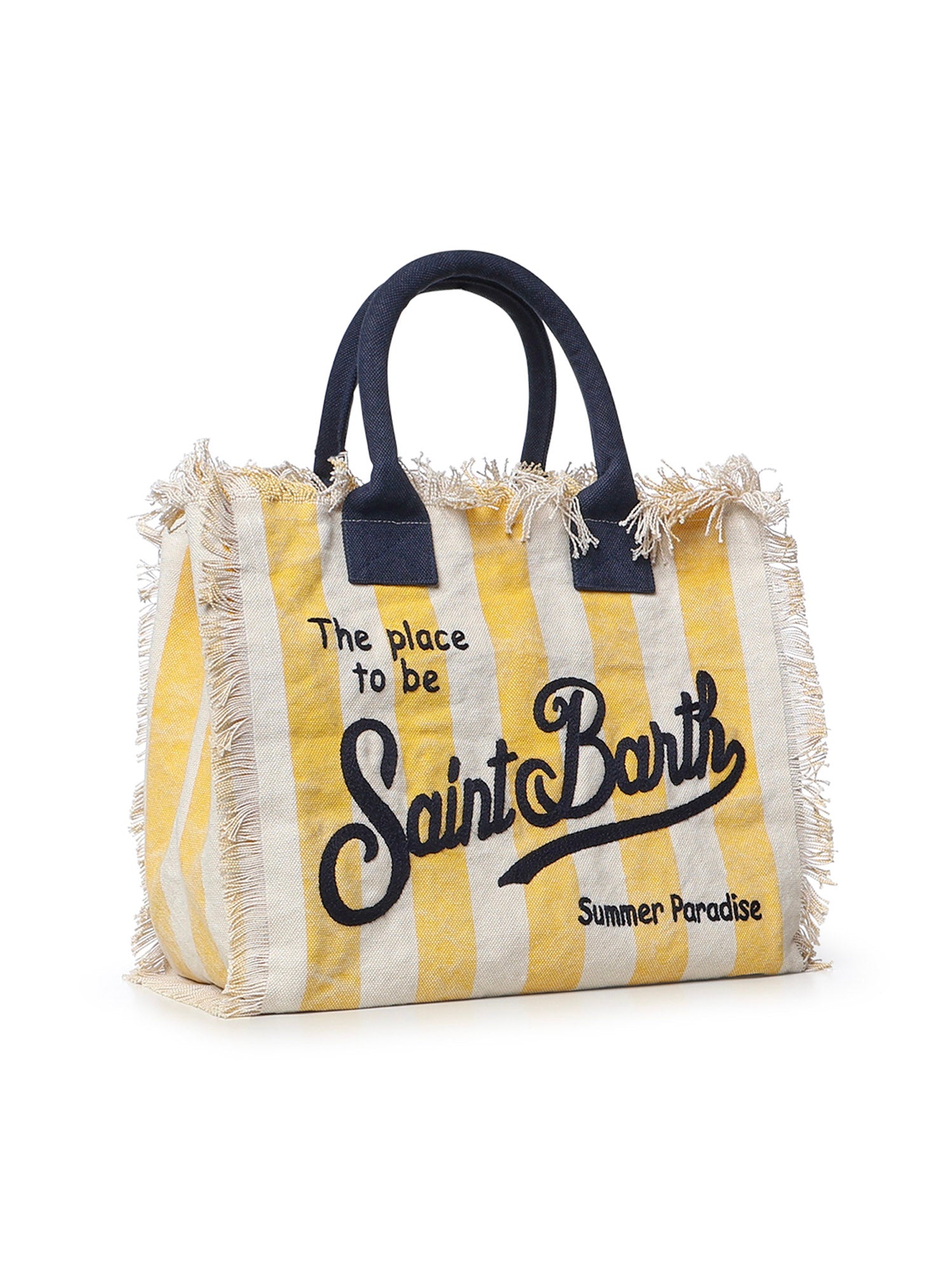 Borsa Vanity in canvas a righe VANI001 09510L MC2 SAINT BARTH 