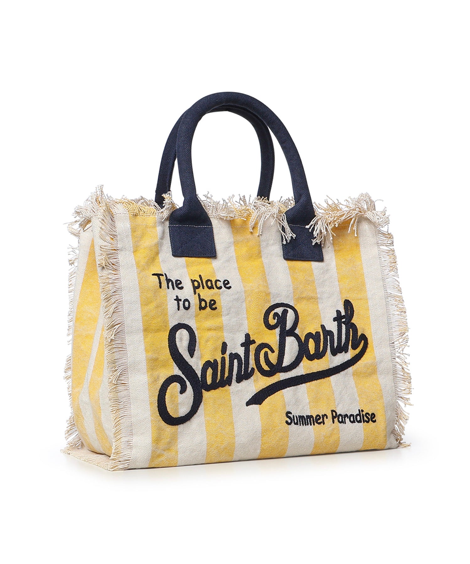 Borsa Vanity in canvas a righe VANI001 09510L MC2 SAINT BARTH 