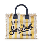 Borsa Vanity in canvas a righe VANI001 09510L MC2 SAINT BARTH 
