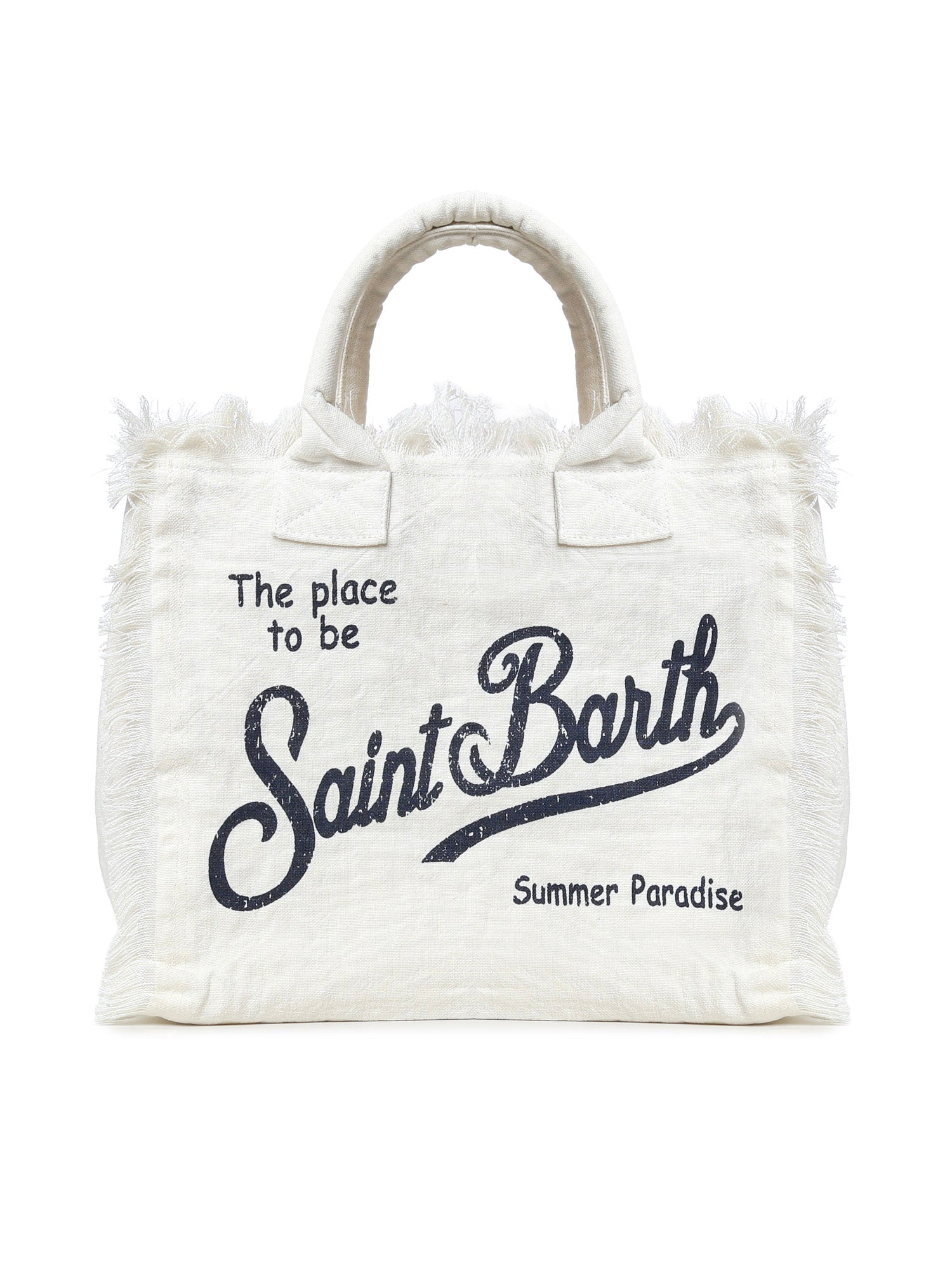 Borsa Vanity in lino con logo VANI022 00405L MC2 SAINT BARTH 