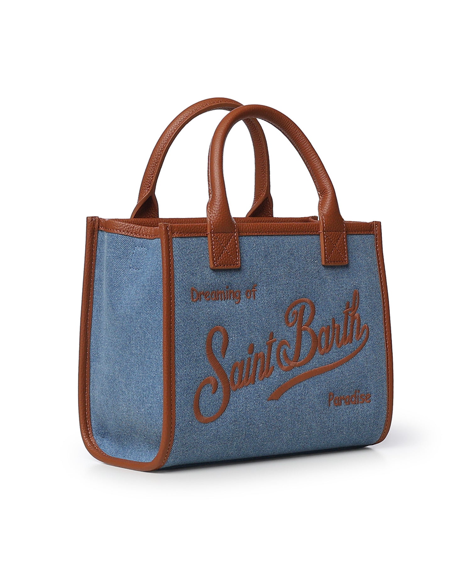 Borsa Vanity in denim e pelle VANMD001 01515L MC2 SAINT BARTH 
