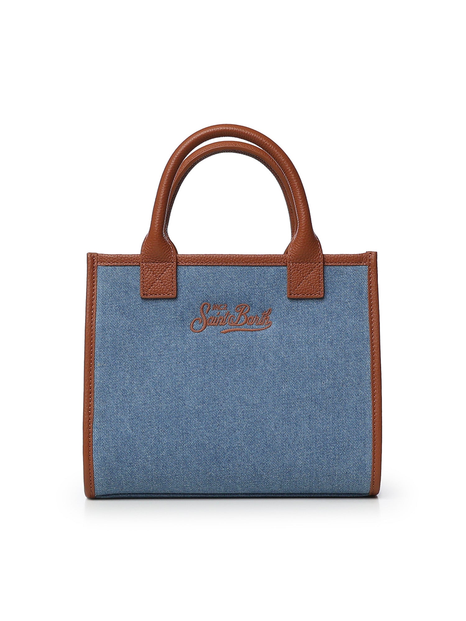Borsa Vanity in denim e pelle VANMD001 01515L MC2 SAINT BARTH 