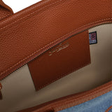Borsa Vanity in denim e pelle VANMD001 01515L MC2 SAINT BARTH 