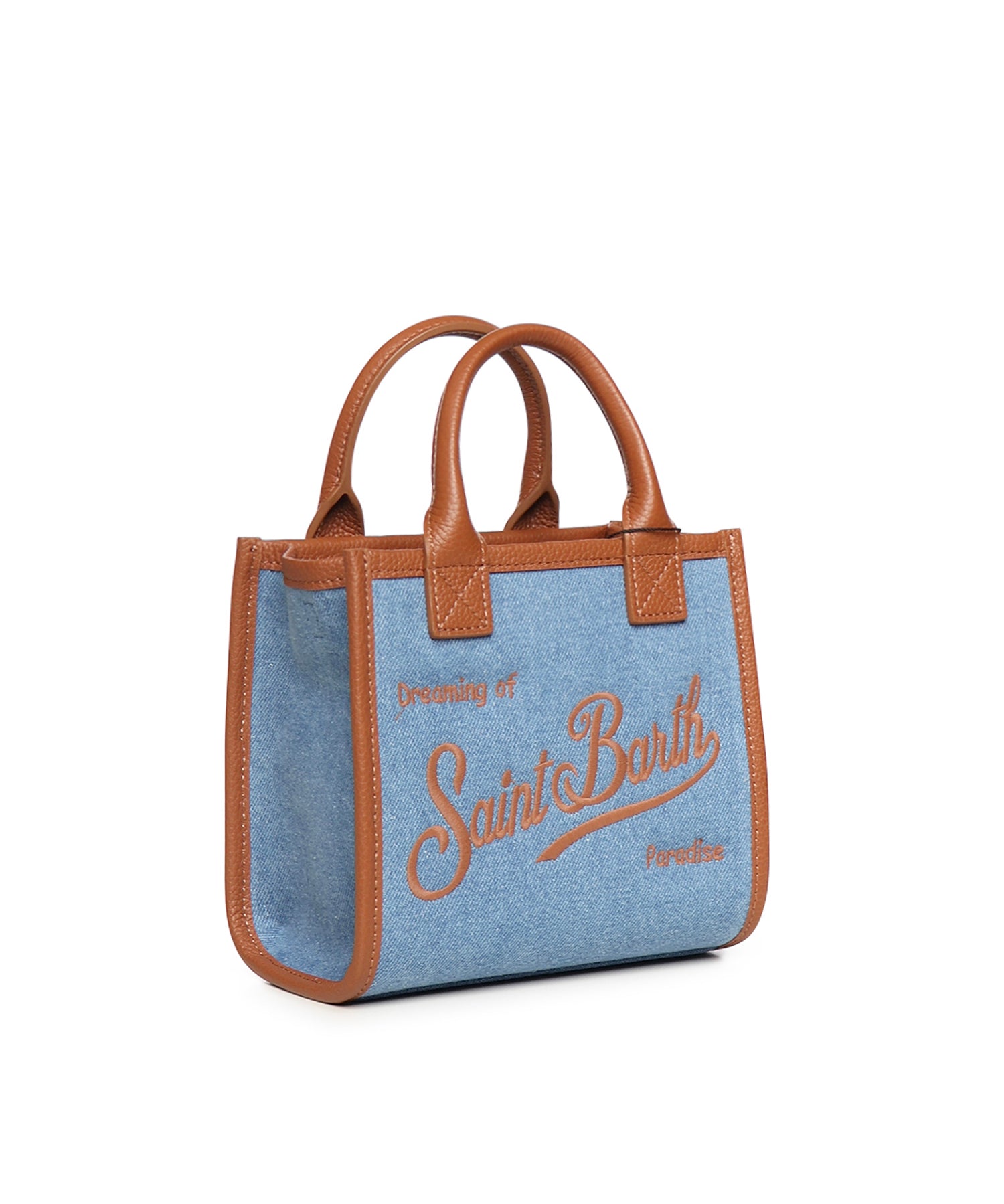 Borsa Vanity mini in denim e pelle VANMI001 01515L MC2 SAINT BARTH 