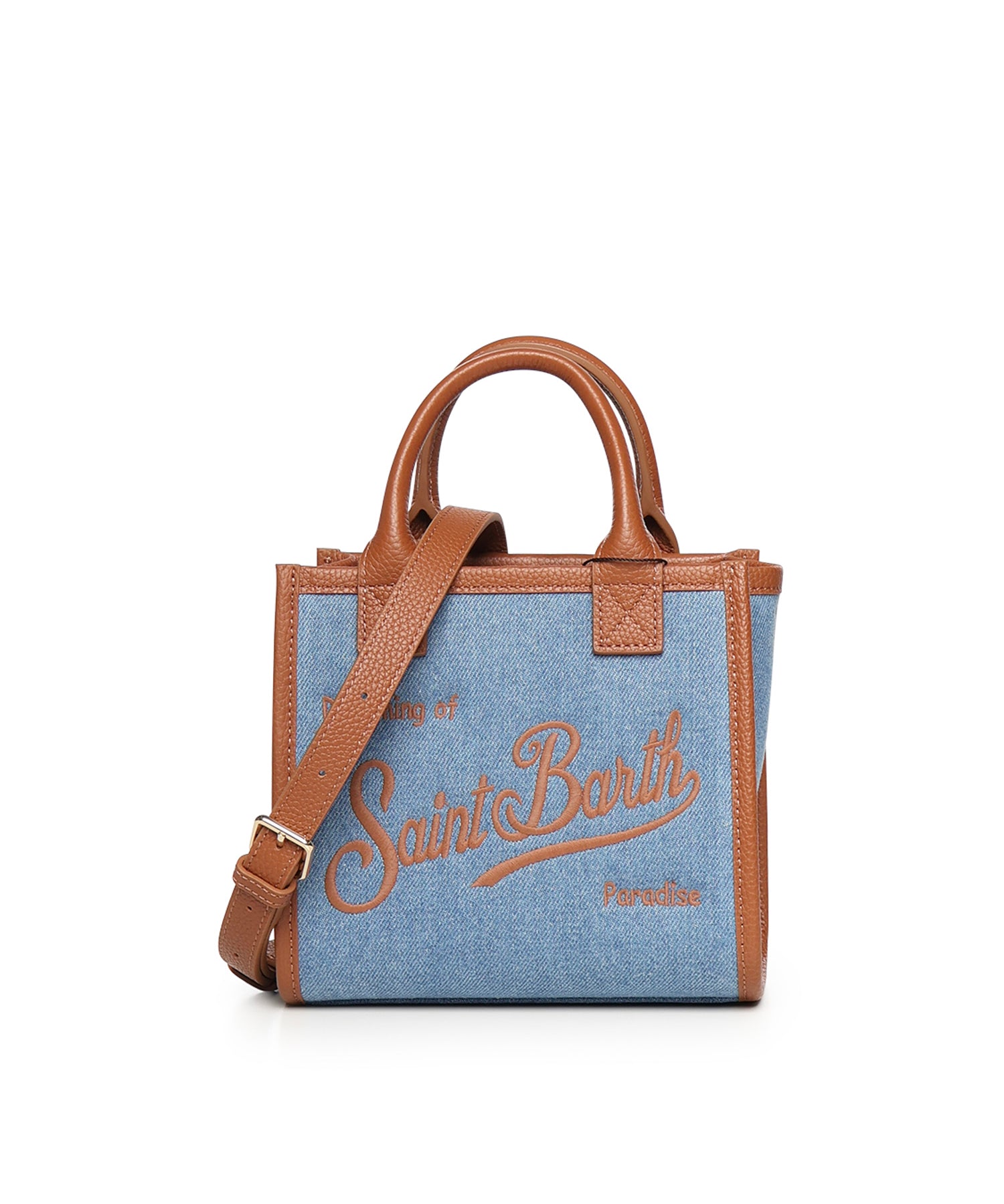 Borsa Vanity mini in denim e pelle VANMI001 01515L MC2 SAINT BARTH 
