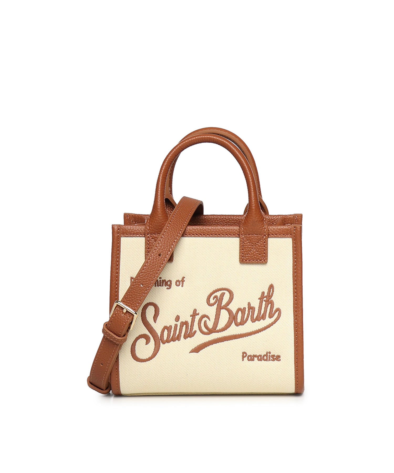Borsa Vanity mini in canvas e pelle VANMI001 01517L MC2 SAINT BARTH 