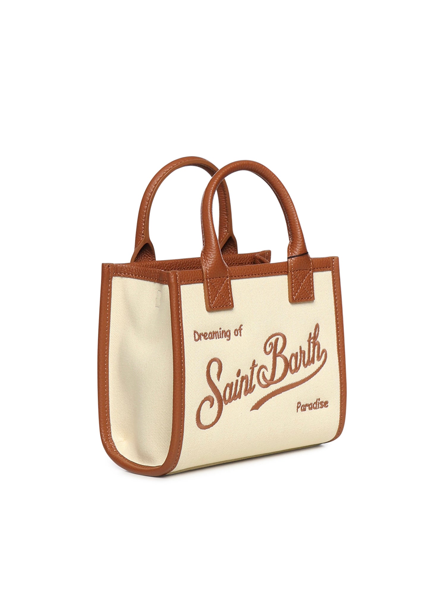 Borsa Vanity mini in canvas e pelle VANMI001 01517L MC2 SAINT BARTH 