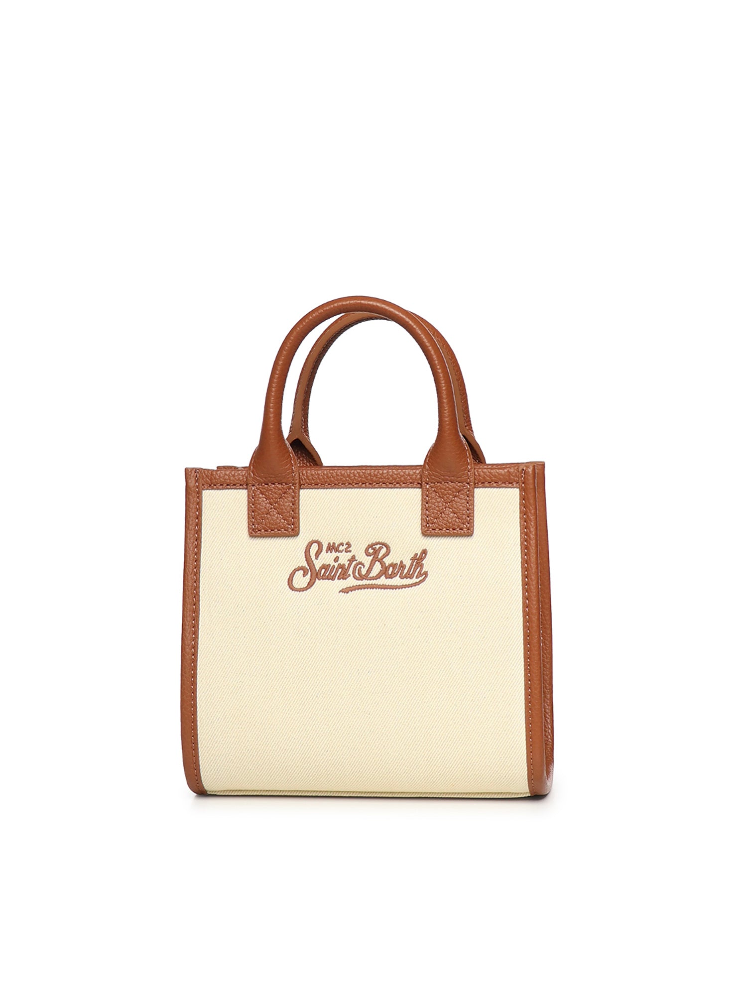 Borsa Vanity mini in canvas e pelle VANMI001 01517L MC2 SAINT BARTH 