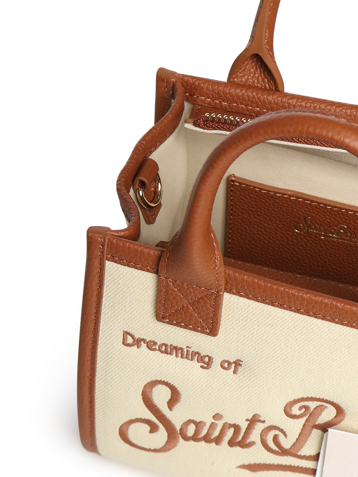 Borsa Vanity mini in canvas e pelle VANMI001 01517L MC2 SAINT BARTH 