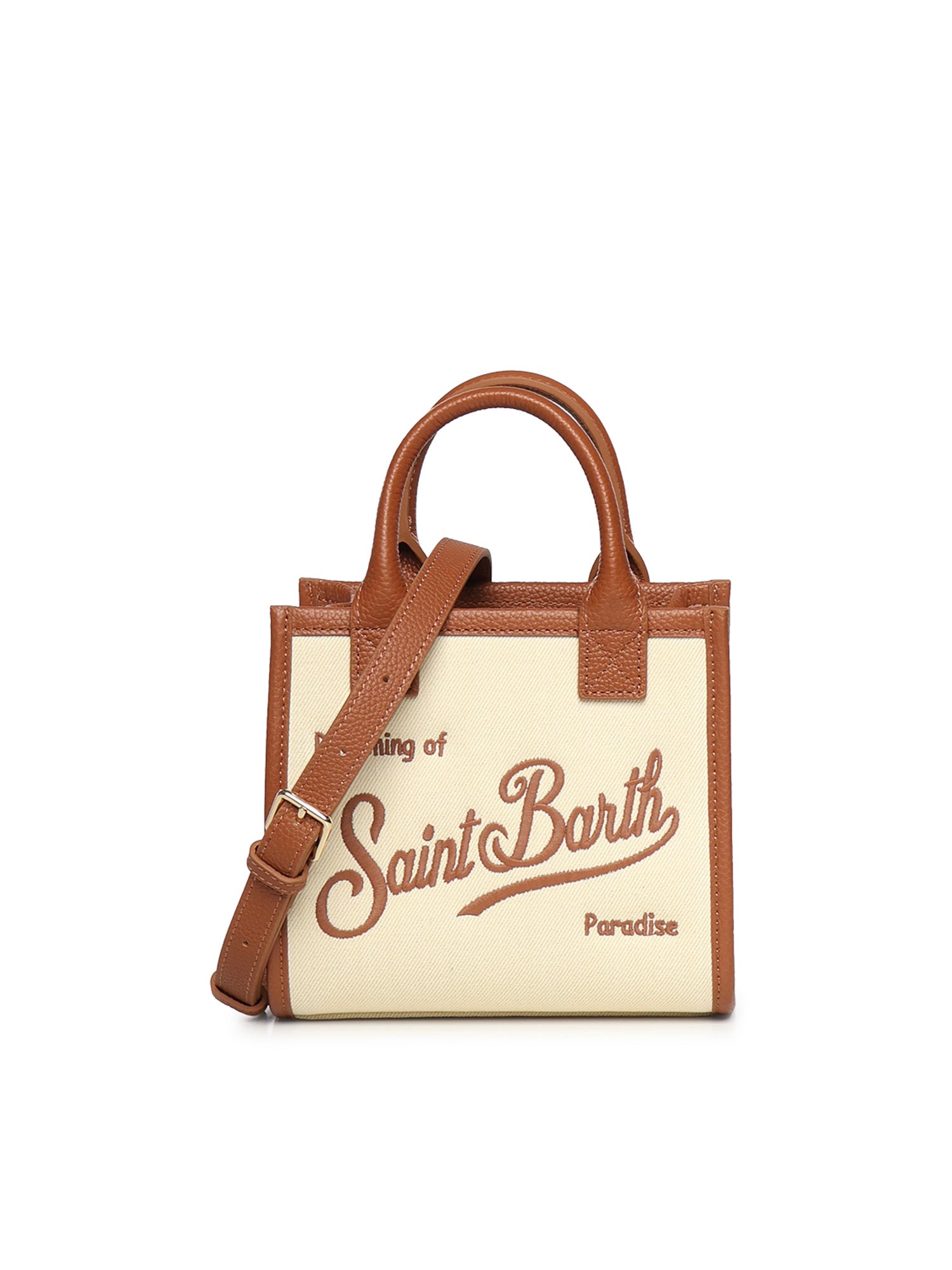 Borsa Vanity mini in canvas e pelle VANMI001 01517L MC2 SAINT BARTH 