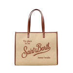 Borsa Vivian Mid Straw effetto raffia con logo VIV0007 00368L MC2 SAINT BARTH 
