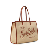 Borsa Vivian Mid Straw effetto raffia con logo VIV0007 00368L MC2 SAINT BARTH 