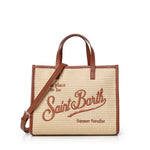 Borsa Vivian medium effetto raffia con logo VVID001 00368L MC2 SAINT BARTH 