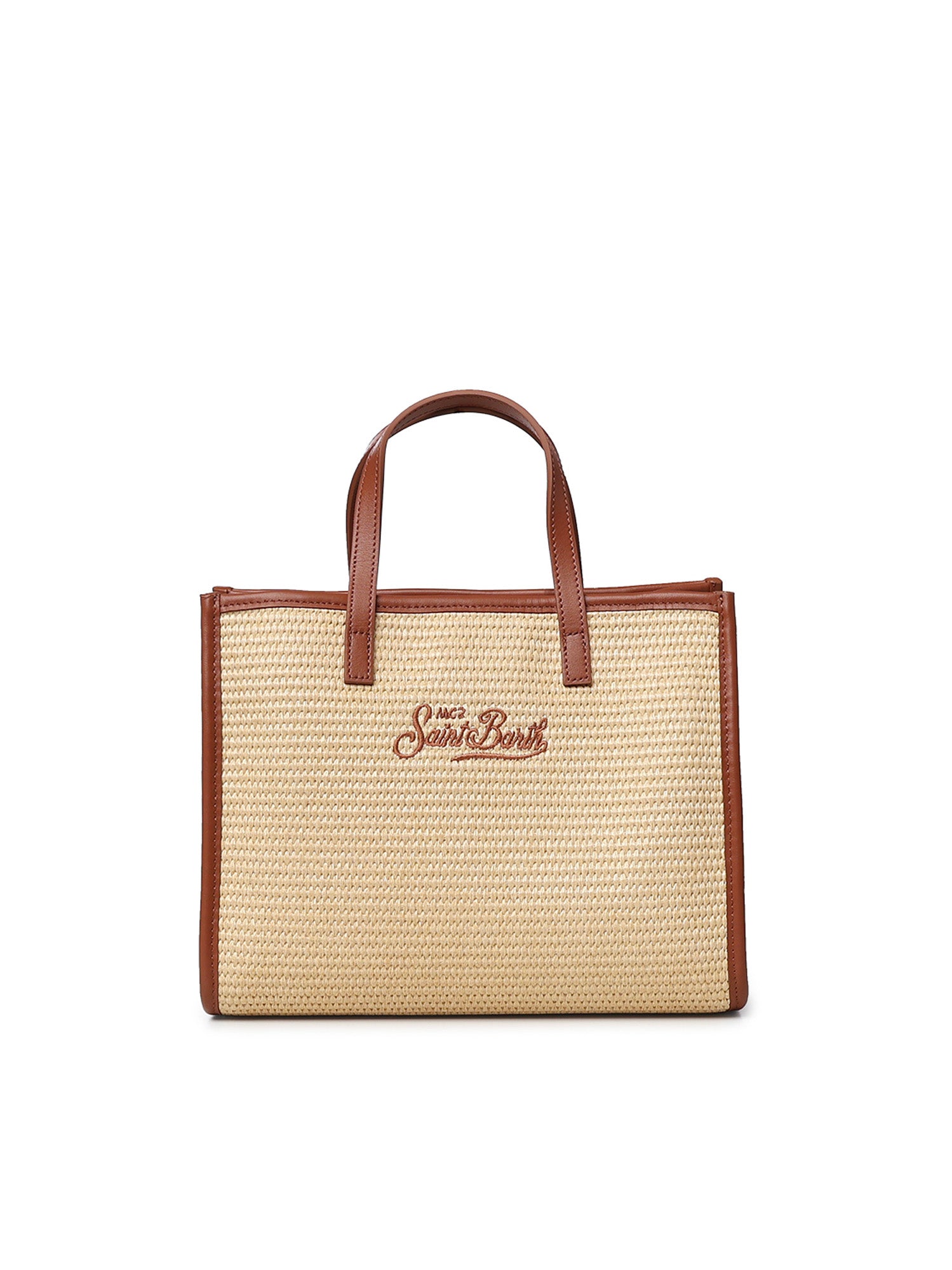 Borsa Vivian medium effetto raffia con logo VVID001 00368L MC2 SAINT BARTH 