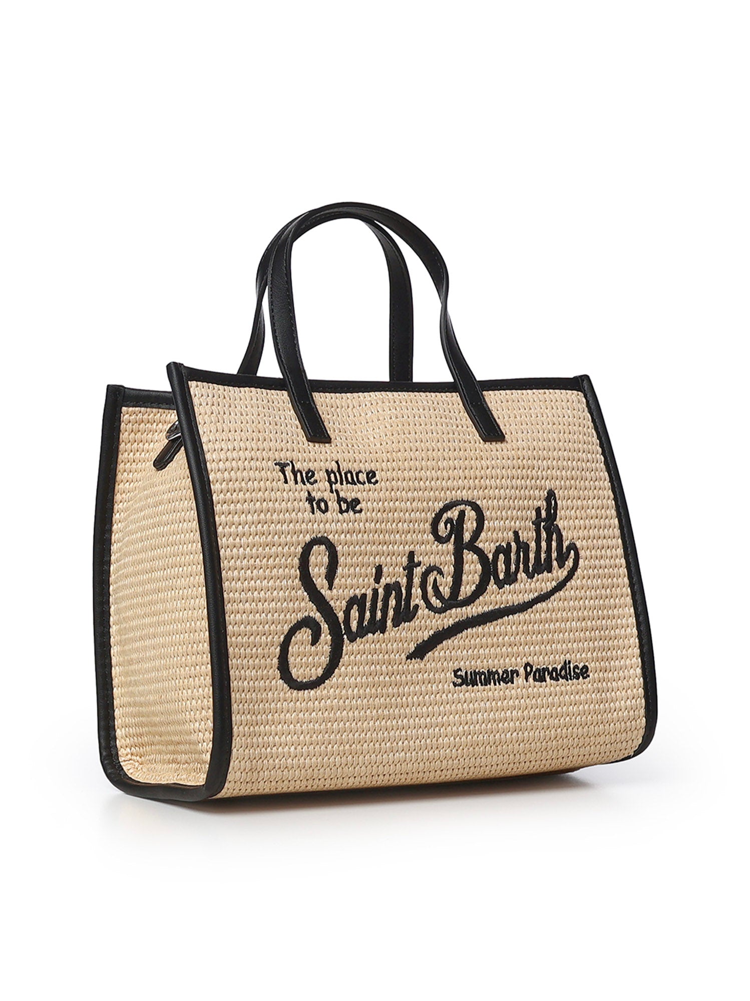 Borsa Vivian medium effetto raffia con logo VVID001 00421L MC2 SAINT BARTH 