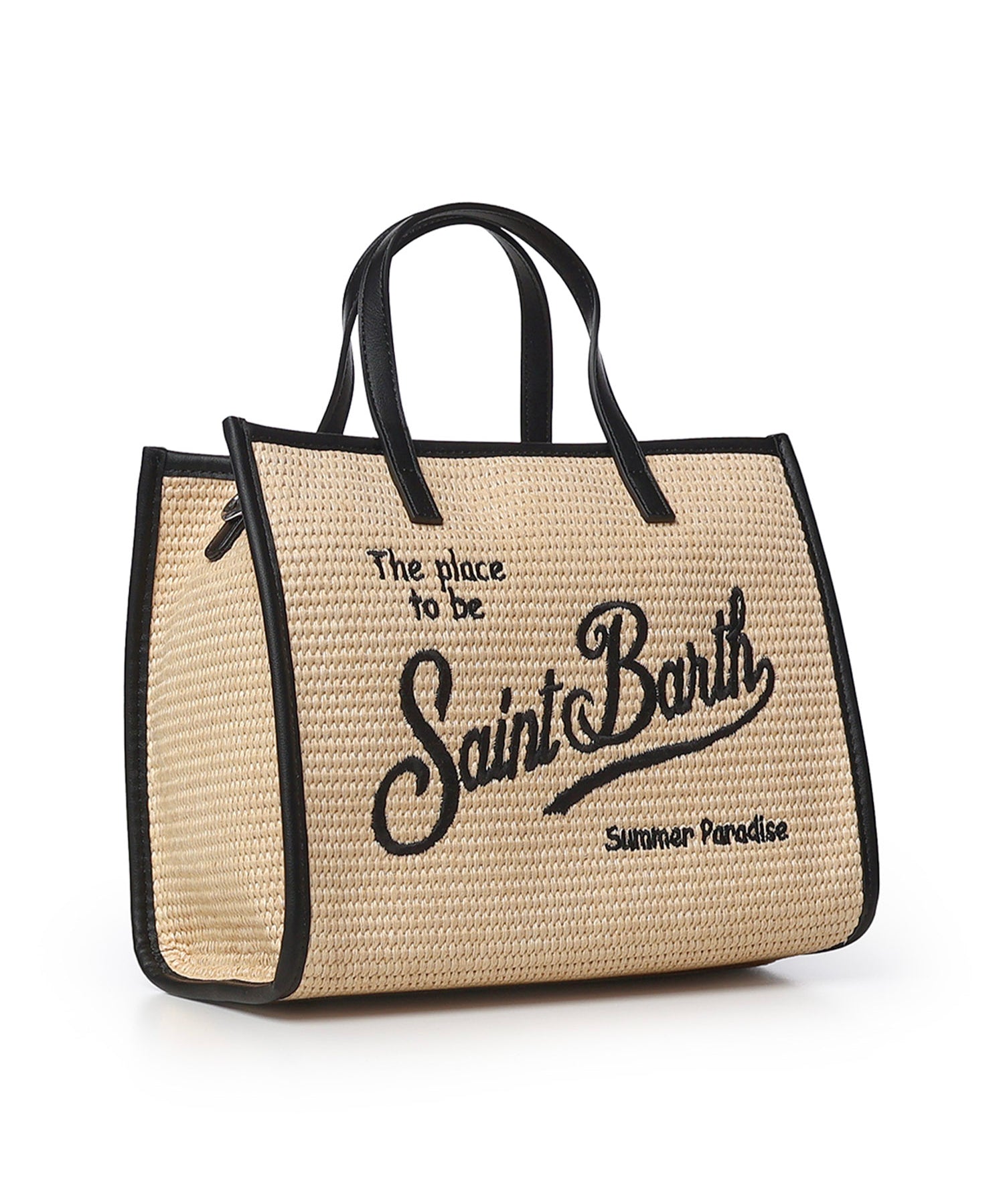 Borsa Vivian medium effetto raffia con logo VVID001 00421L MC2 SAINT BARTH 