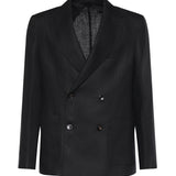 Blazer doppiopetto in lino MCAUS3259S26 019 MICHAEL COAL 
