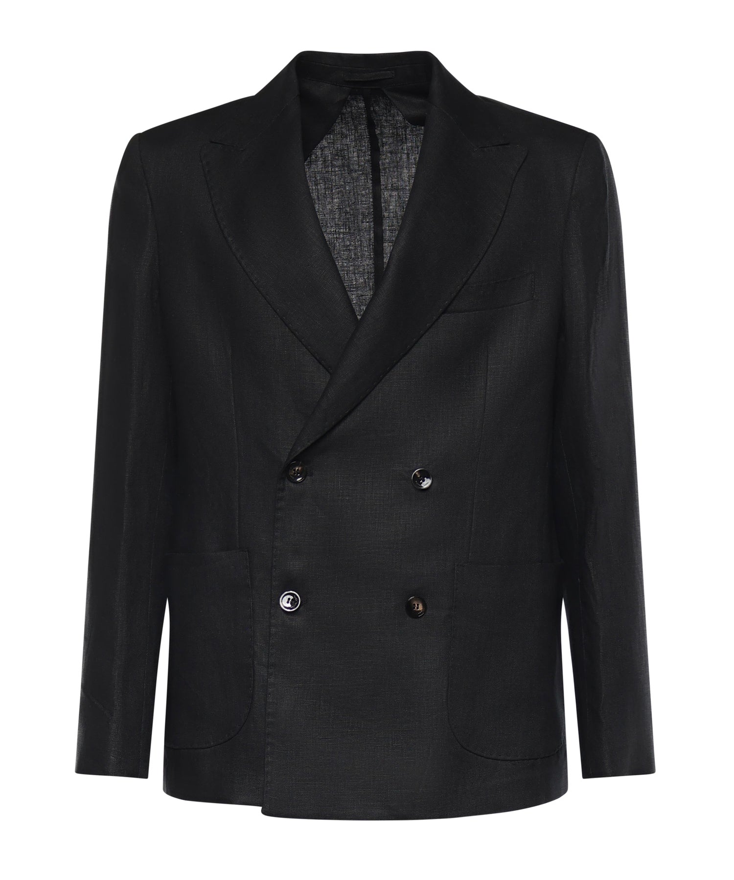 Blazer doppiopetto in lino MCAUS3259S26 019 MICHAEL COAL 