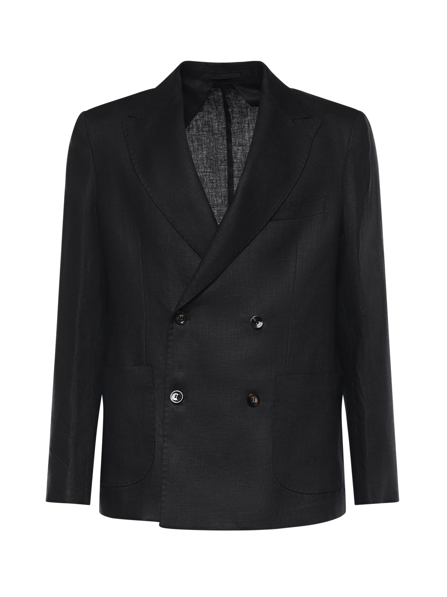 Blazer doppiopetto in lino MCAUS3259S26 019 MICHAEL COAL 