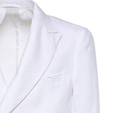 Blazer doppiopetto in lino MCAUS3259S26 282 MICHAEL COAL 