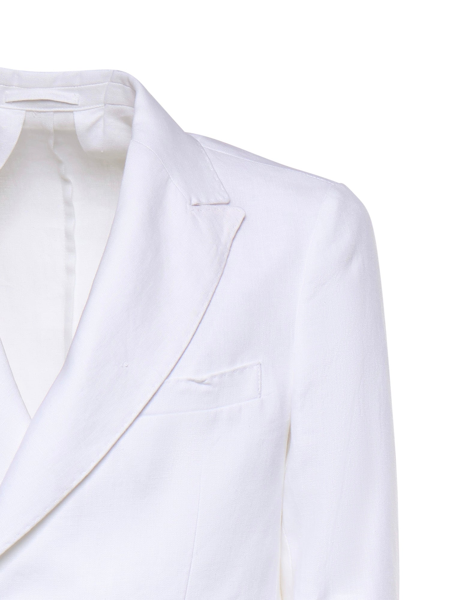 Blazer doppiopetto in lino MCAUS3259S26 282 MICHAEL COAL 