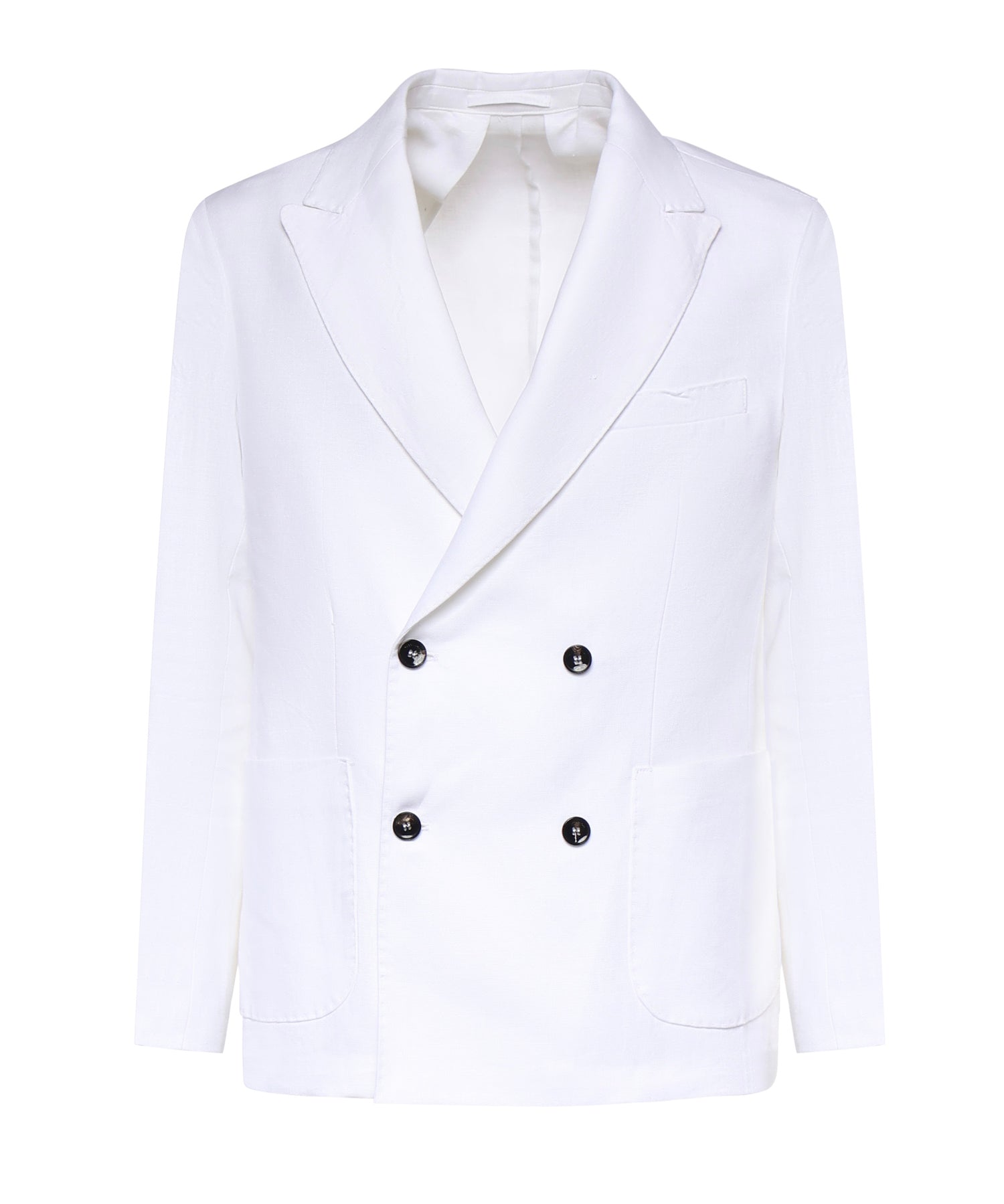 Blazer doppiopetto in lino MCAUS3259S26 282 MICHAEL COAL 