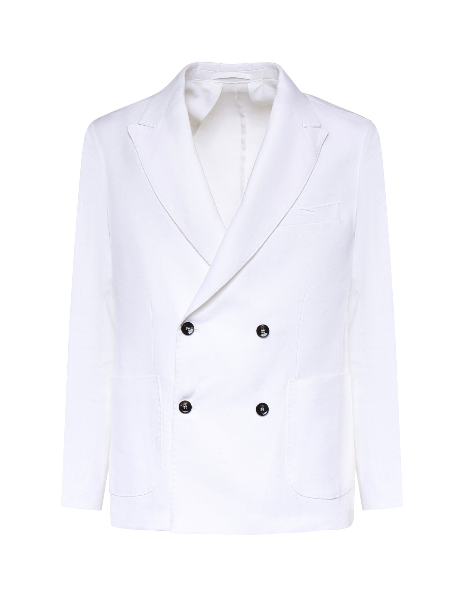 Blazer doppiopetto in lino MCAUS3259S26 282 MICHAEL COAL 