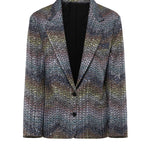 Blazer monopetto in viscosa lamé con paillettes DS26SF06 BC0065SMSNS MISSONI 