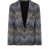 Blazer monopetto in viscosa lamé con paillettes DS26SF06 BC0065SMSNS MISSONI 