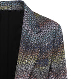Blazer monopetto in viscosa lamé con paillettes DS26SF06 BC0065SMSNS MISSONI 