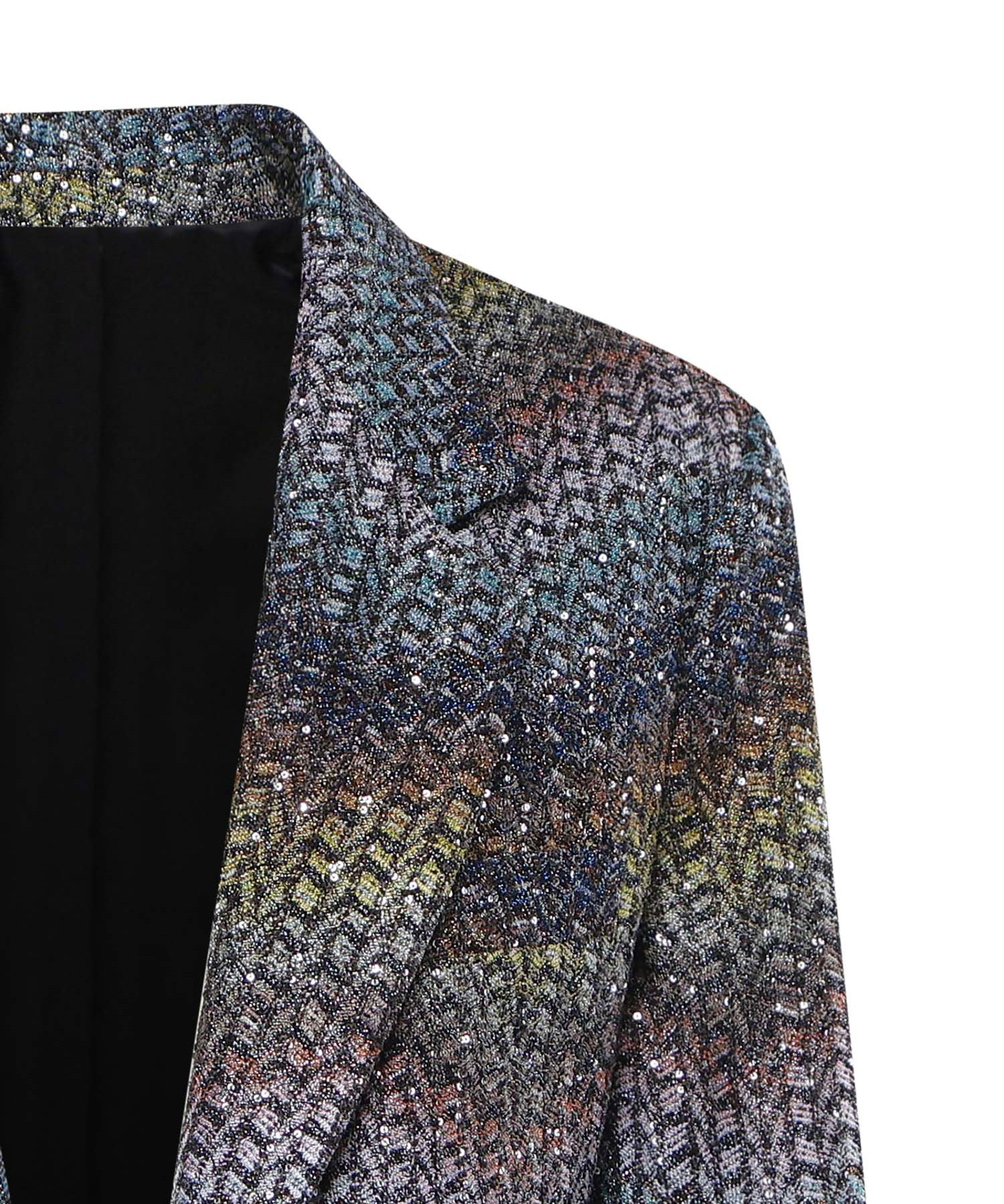 Blazer monopetto in viscosa lamé con paillettes DS26SF06 BC0065SMSNS MISSONI 