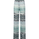 Pantaloni in viscosa chevron lamé con paillettes DS26SI0C BK01H9SMSN4 MISSONI 