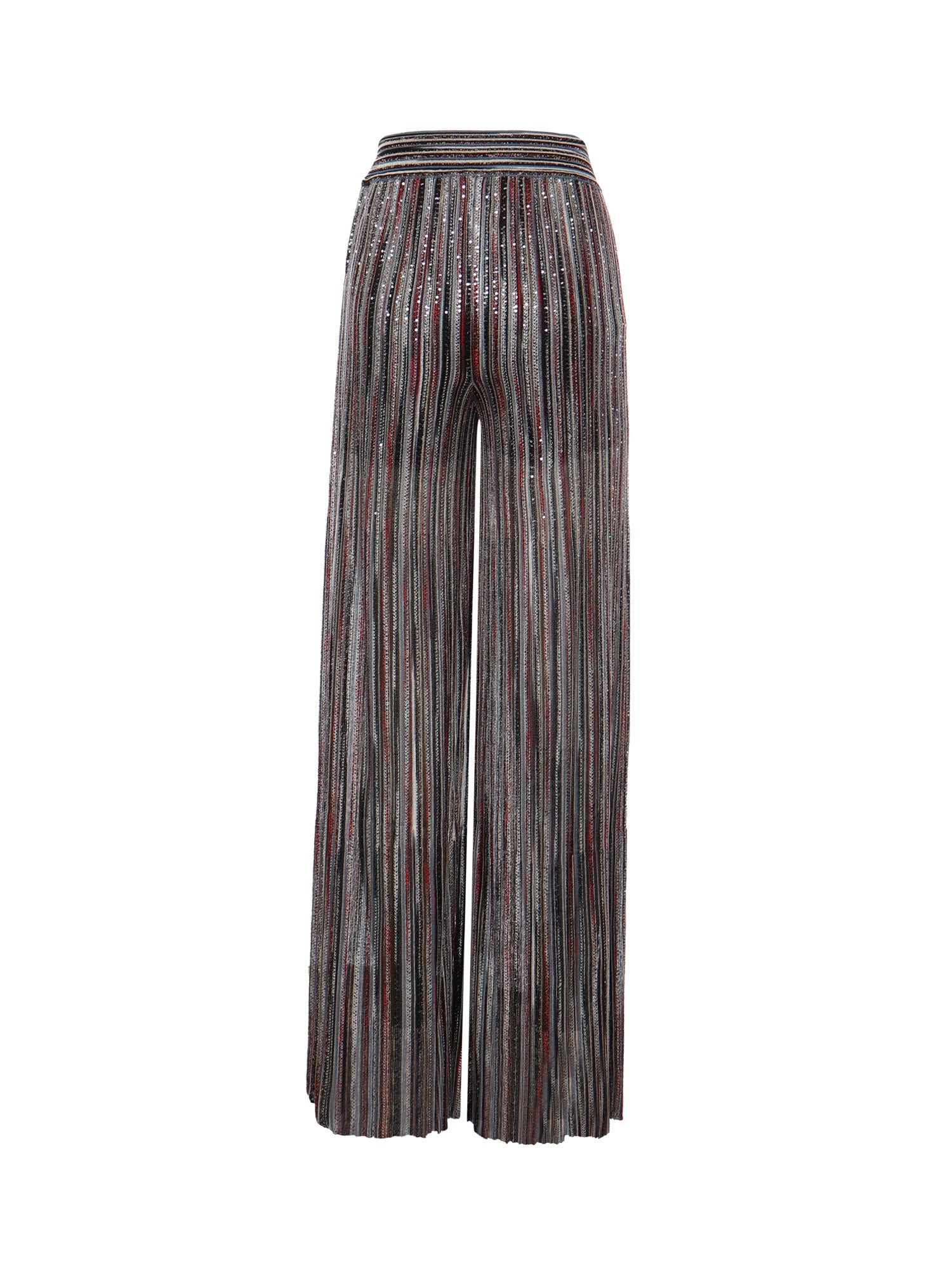 Pantaloni in misto viscosa a costine con paillettes DS26SI0N BK01H1SMSMB MISSONI 