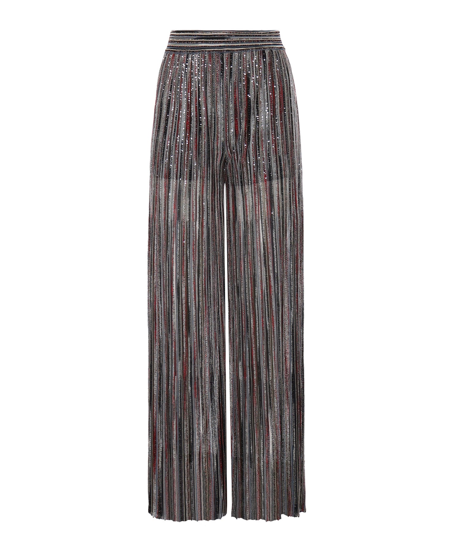 Pantaloni in misto viscosa a costine con paillettes DS26SI0N BK01H1SMSMB MISSONI 