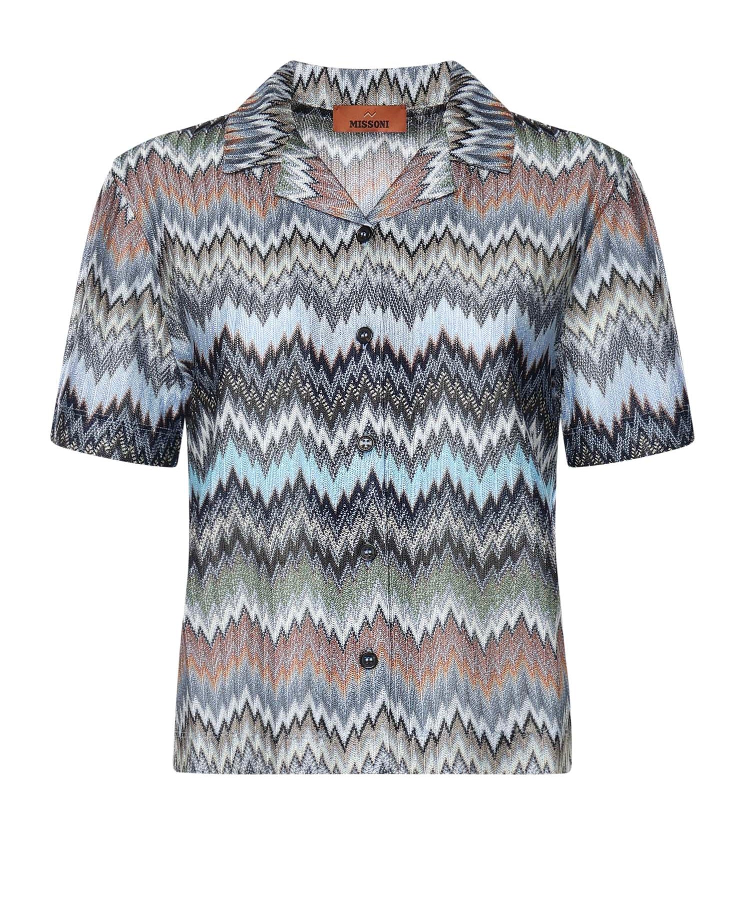 Camicia in viscosa chevron motivo snake DS26SJ03 BR014TS91RM MISSONI 